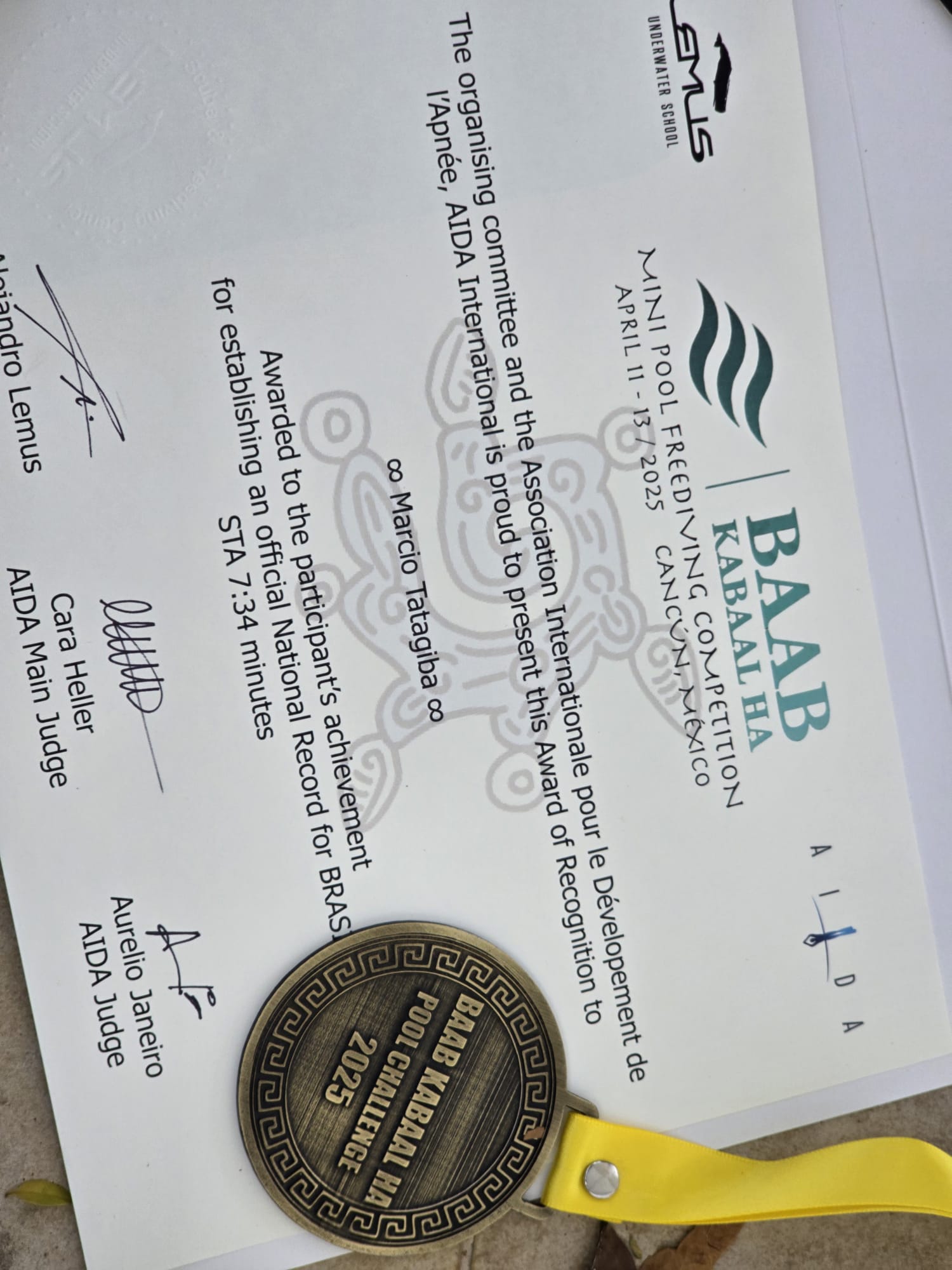 Certificado de premiação